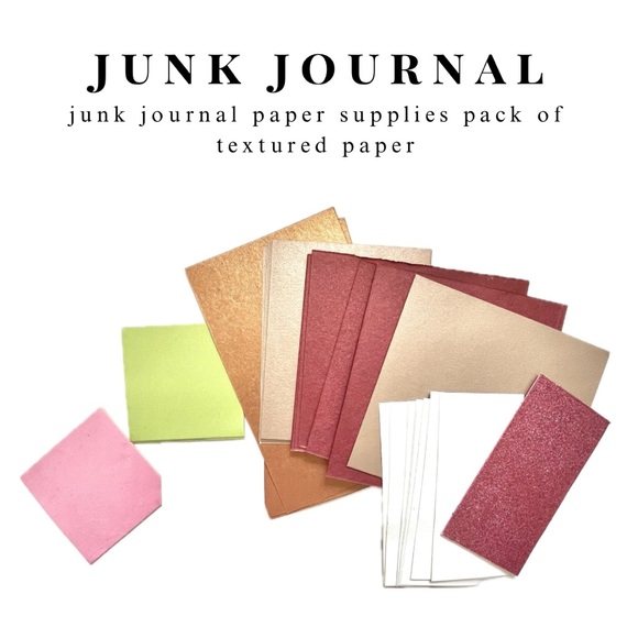 🏷️ pack of scrapbook paper in various colors & textures for junk journals - Picture 3 of 11